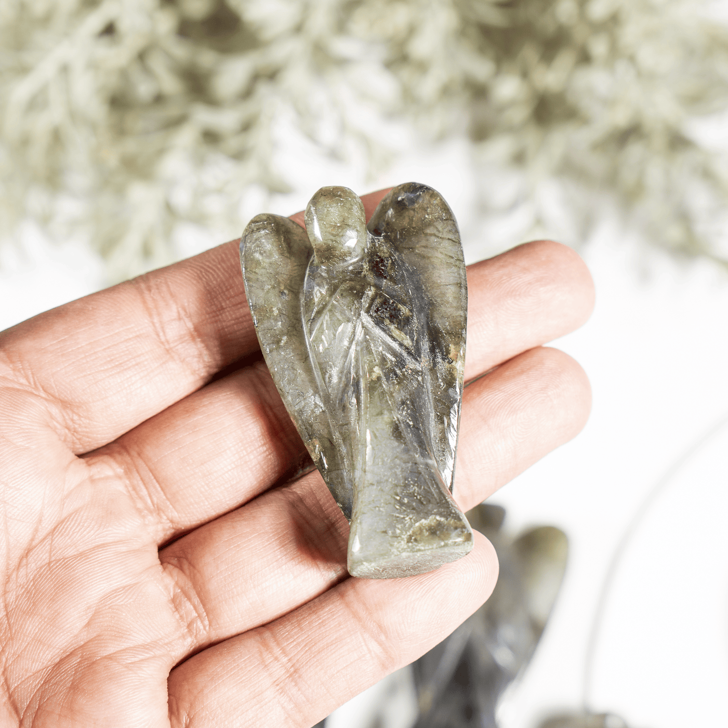 2'' Labradorite Angel, Gemstone Peace Angel