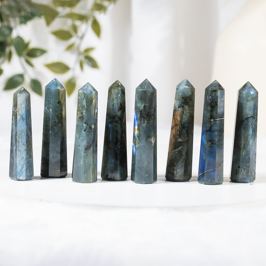 1kg Labradorite Obelisk Tower Point (11-13Pcs)