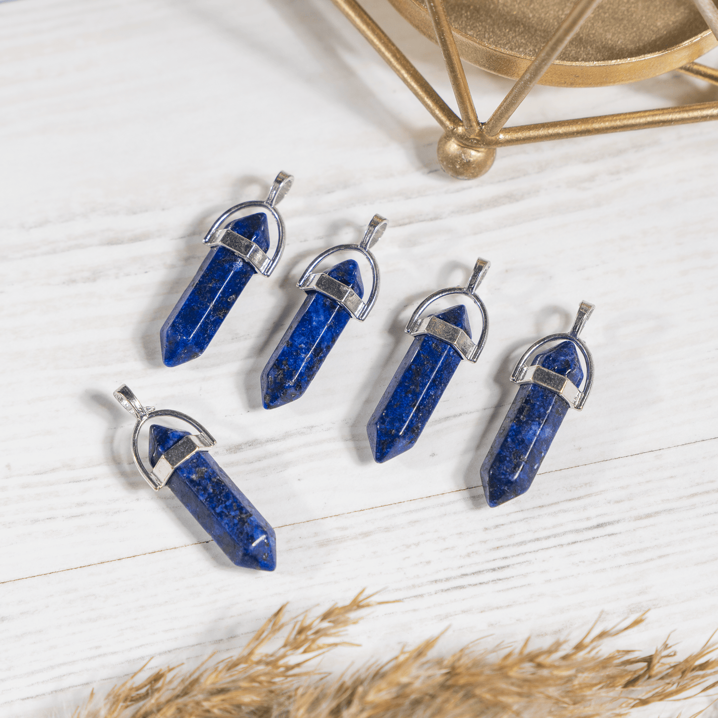 Lapis lazuli Crystal Pendant | Double Terminated Crystal Point | Natural Gemstone Jewelry | Pendant Necklace