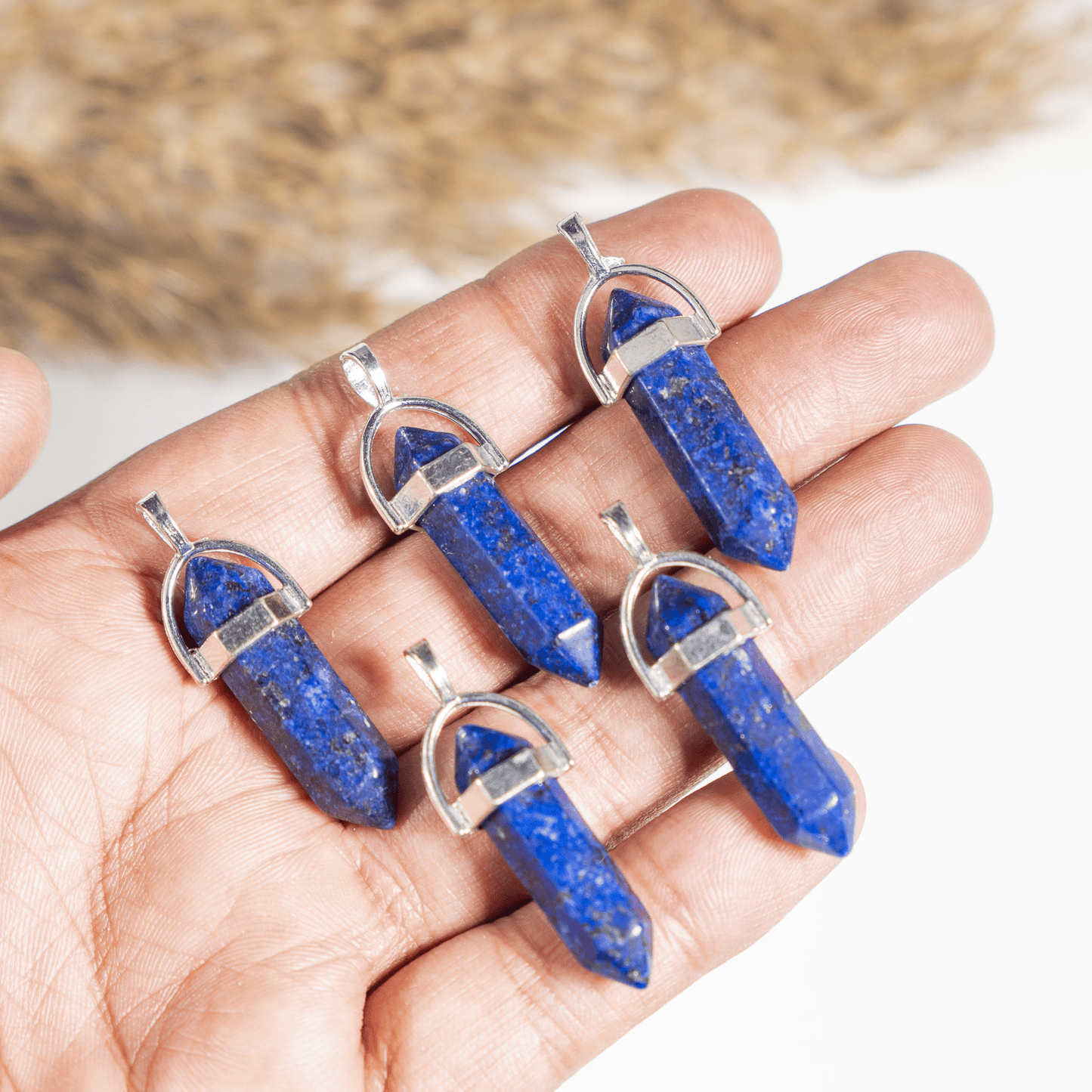 Lapis lazuli Crystal Pendant | Double Terminated Crystal Point | Natural Gemstone Jewelry | Pendant Necklace