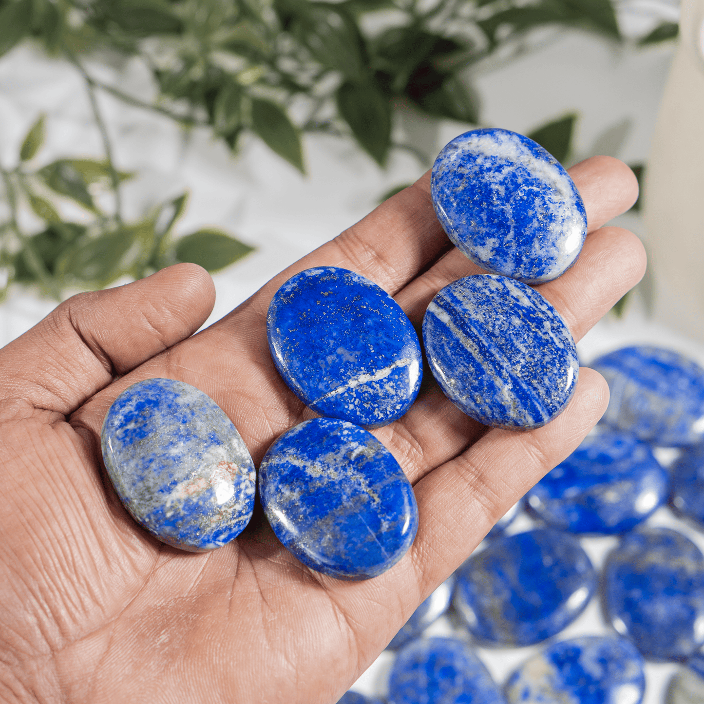 Lapis Lazuli Flat Gemstone Stone