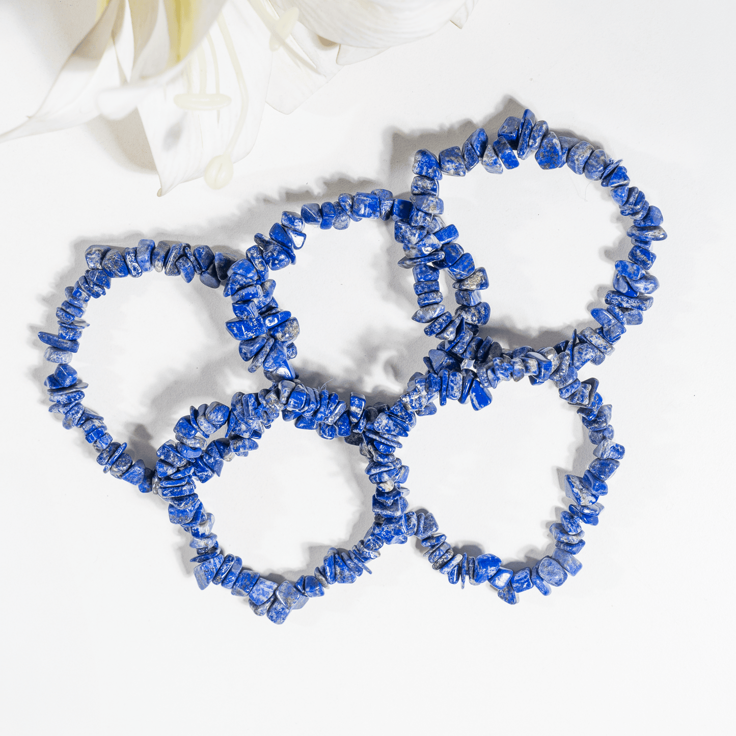 Lapis Lazuli Gemstone Chip Bracelet.