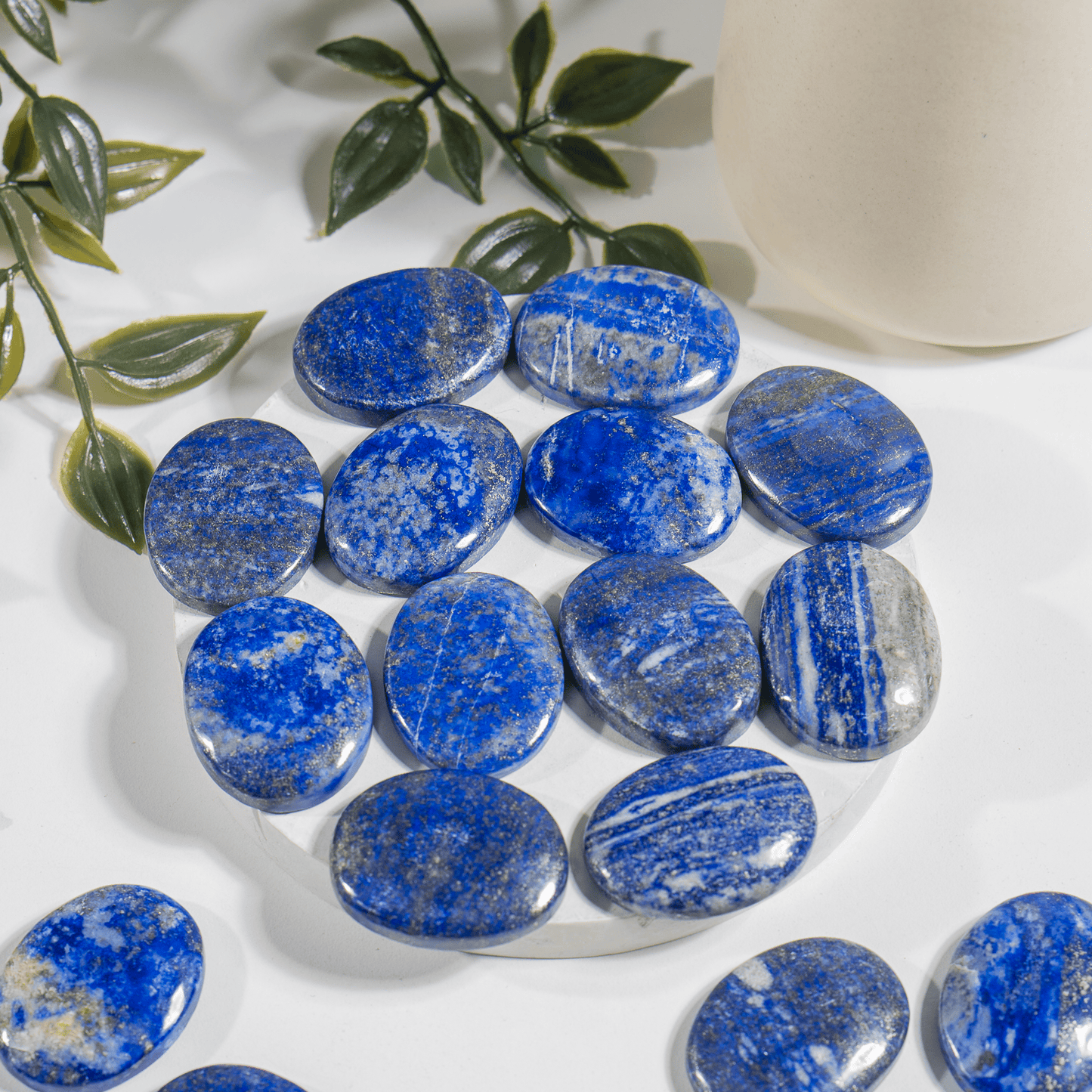 Lapis Lazuli Flat Gemstone Stone