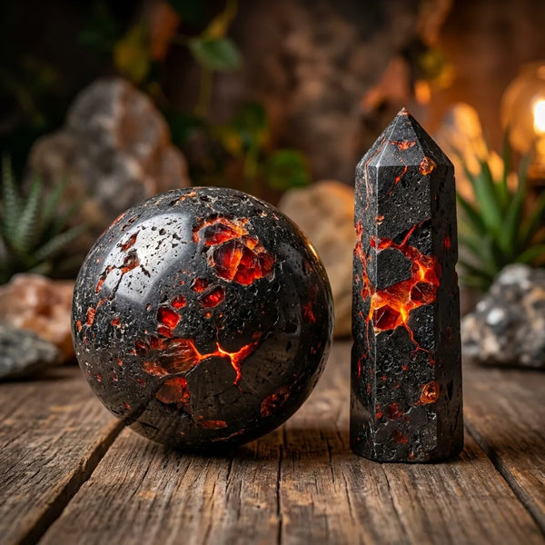Lava Stone Spheres & Towers