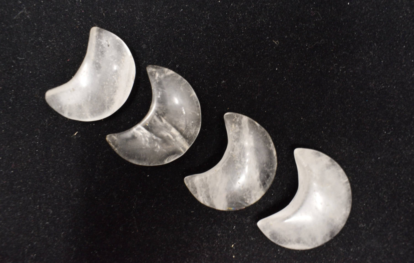 Clear Quartz Polished Crystal Moons
