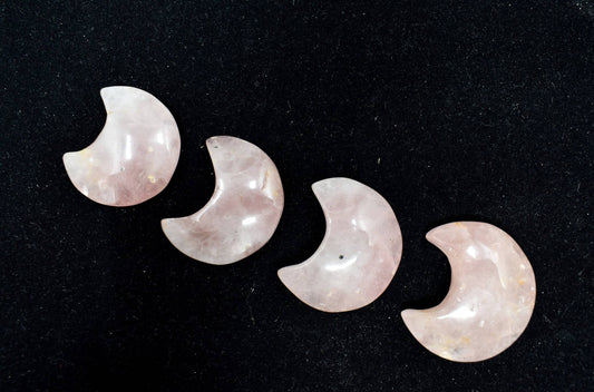 Rose Quartz Polished Crystal Moons