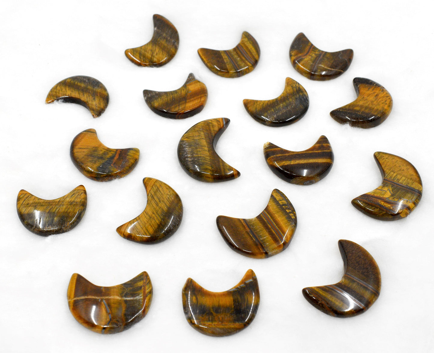 Tiger Eye Polished Crystal Moons