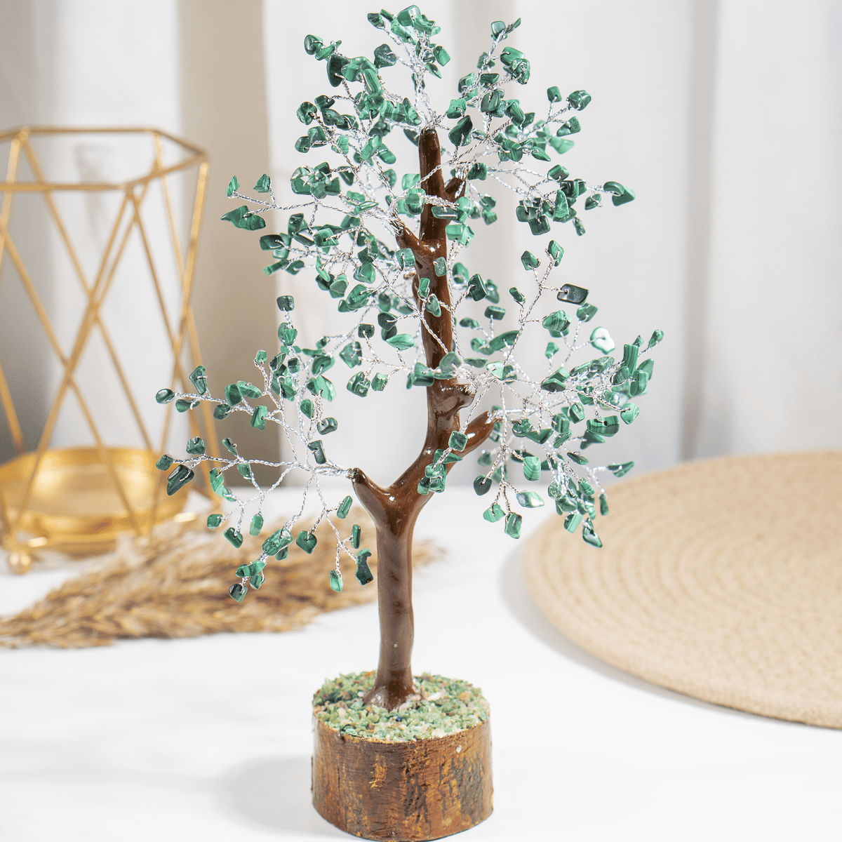 Malachite Crystal Tree With 300 Natural Crystal Chips