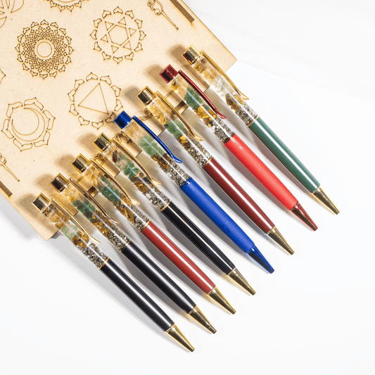 Money Magnet Crystal Pen | Gemstone Ballpoint Pen | Manifestation & Mindful Writing