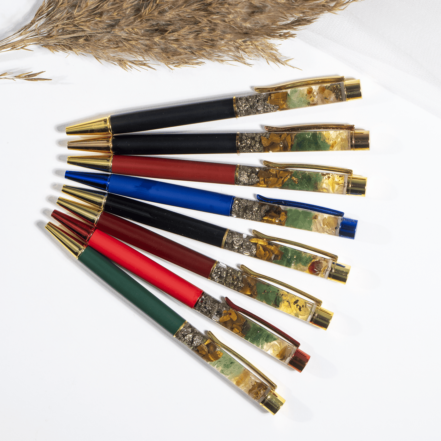 Money Magnet Crystal Pen | Gemstone Ballpoint Pen | Manifestation & Mindful Writing