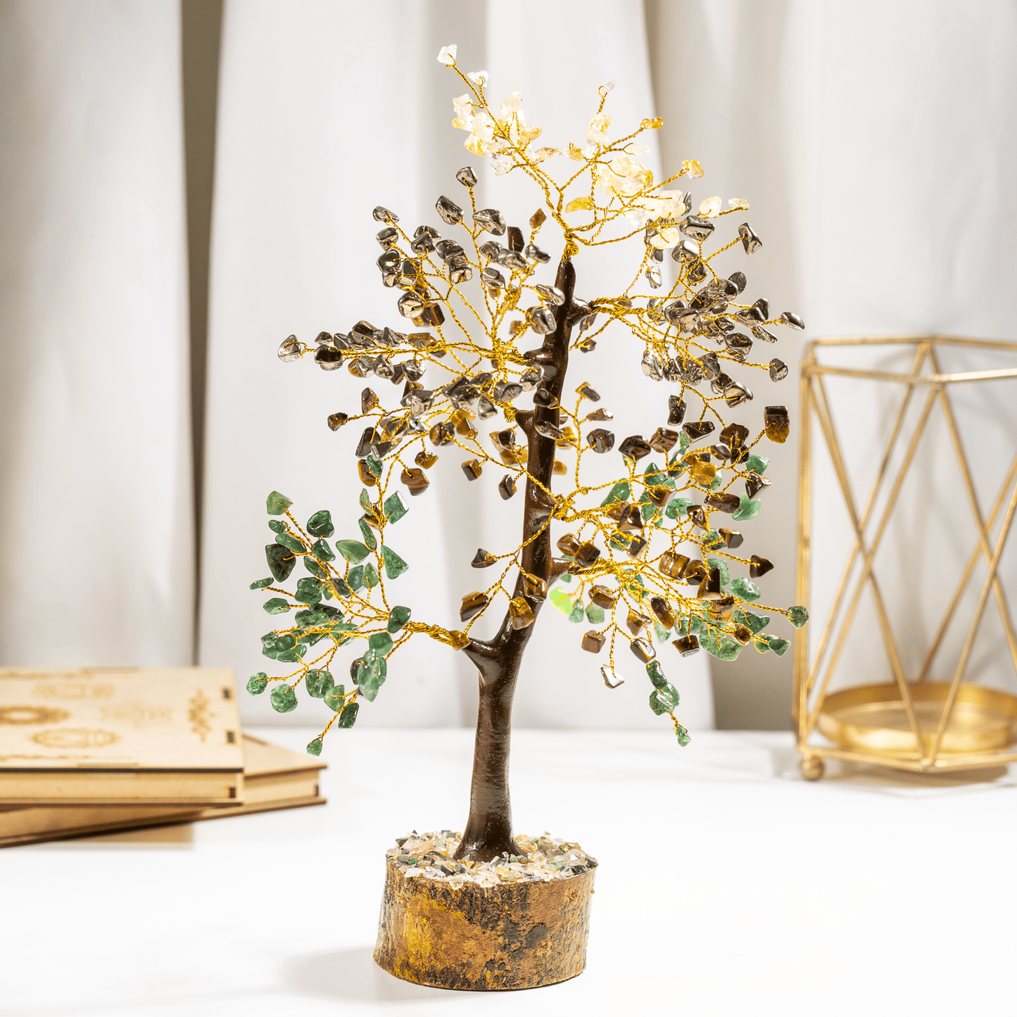 Money Magnet Crystal Tree With 300 Natural Crystal Chips