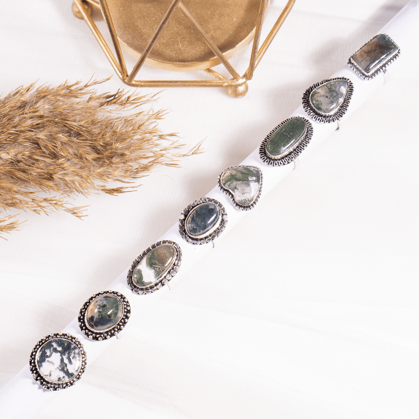 Moss Agate Ring | Adjustable Ring | Gemstone Ring  | Boho Ring | Gemstone Ring