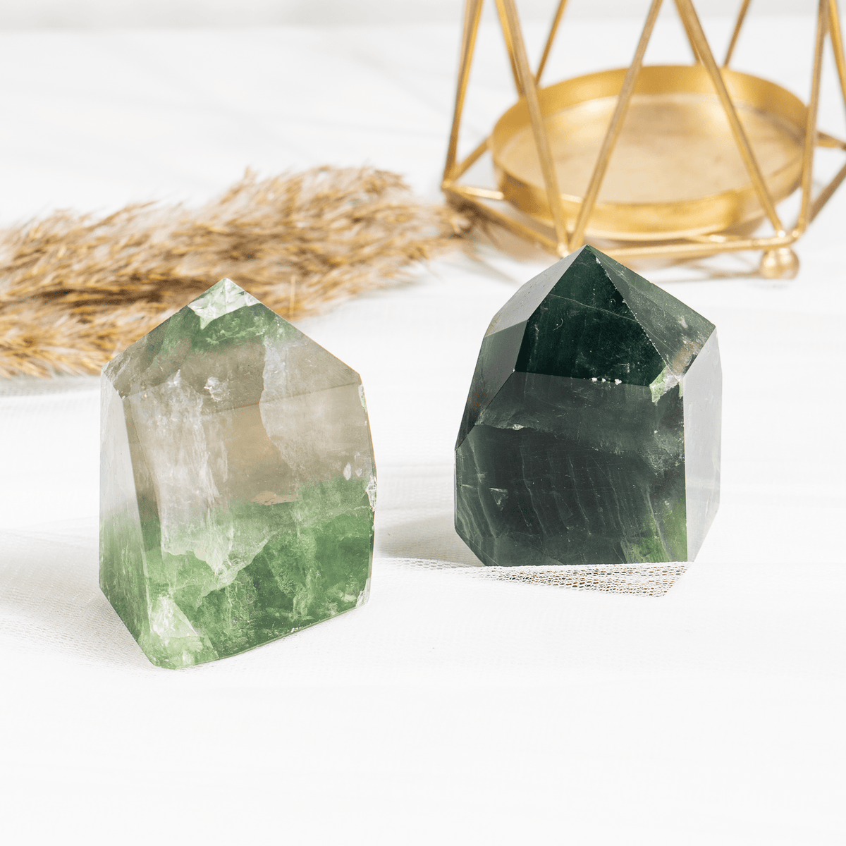 1kg Multi Fluorite Crystal Polished Points (5-7Pcs)