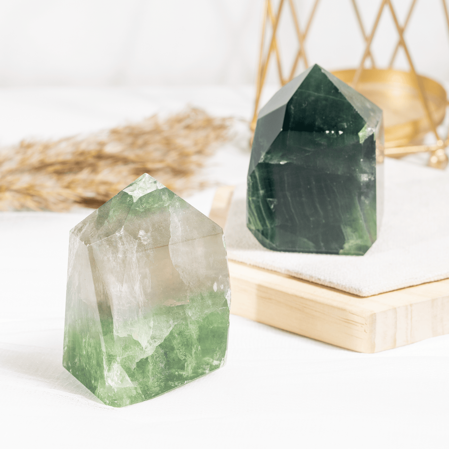 1kg Multi Fluorite Crystal Polished Points (5-7Pcs)