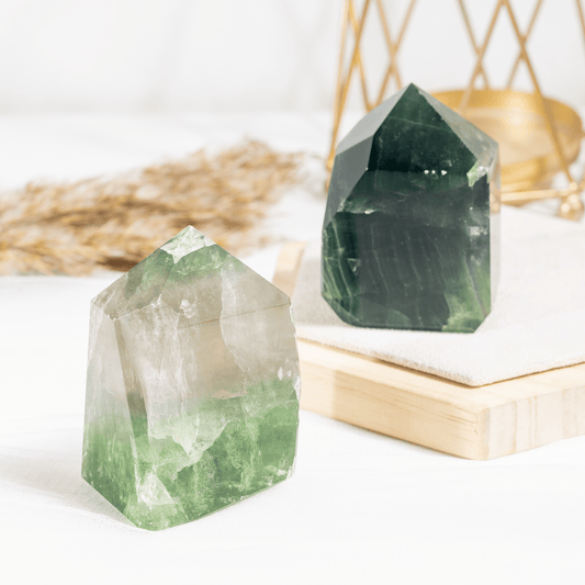 1kg Multi Fluorite Crystal Polished Points (5-7Pcs)