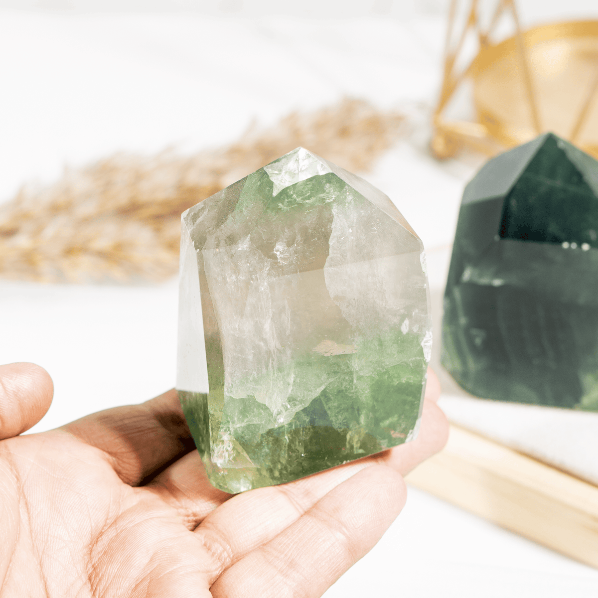1kg Multi Fluorite Crystal Polished Points (5-7Pcs)