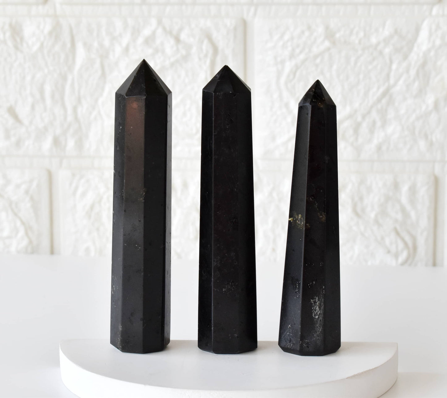 1kg Black Tourmaline Obelisk Tower Point (8-10Pcs)