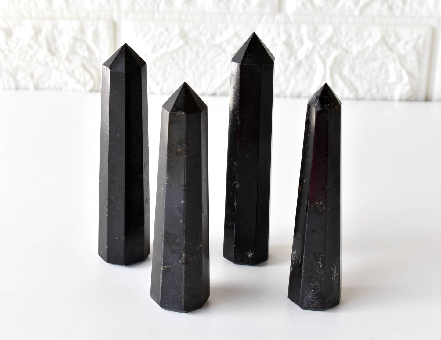 1kg Black Tourmaline Obelisk Tower Point (8-10Pcs)