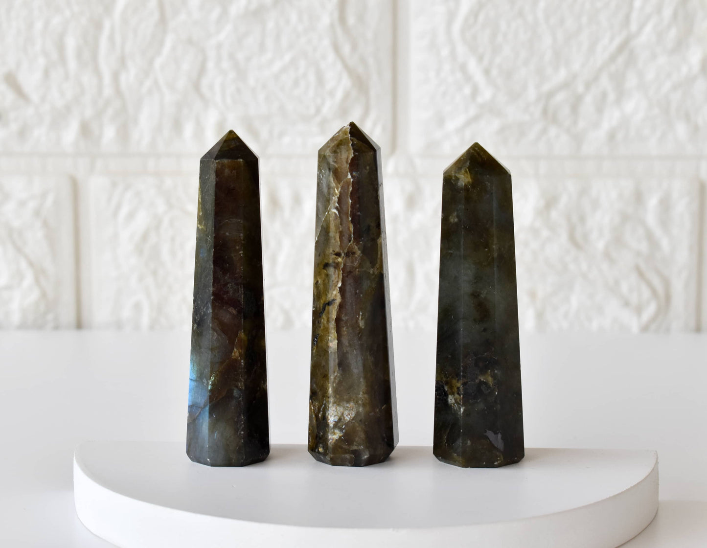 1kg Labradorite Obelisk Tower Point (11-13Pcs)