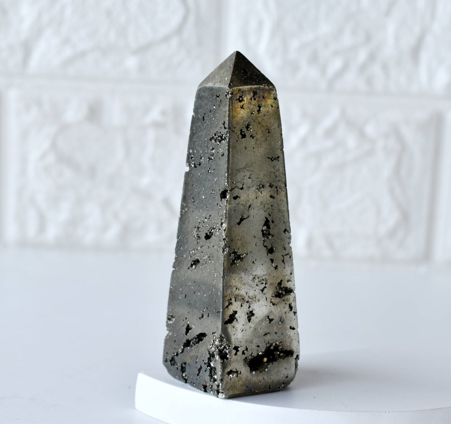 1kg Pyrite Druzy Obelisk Tower Point (5-7Pcs)