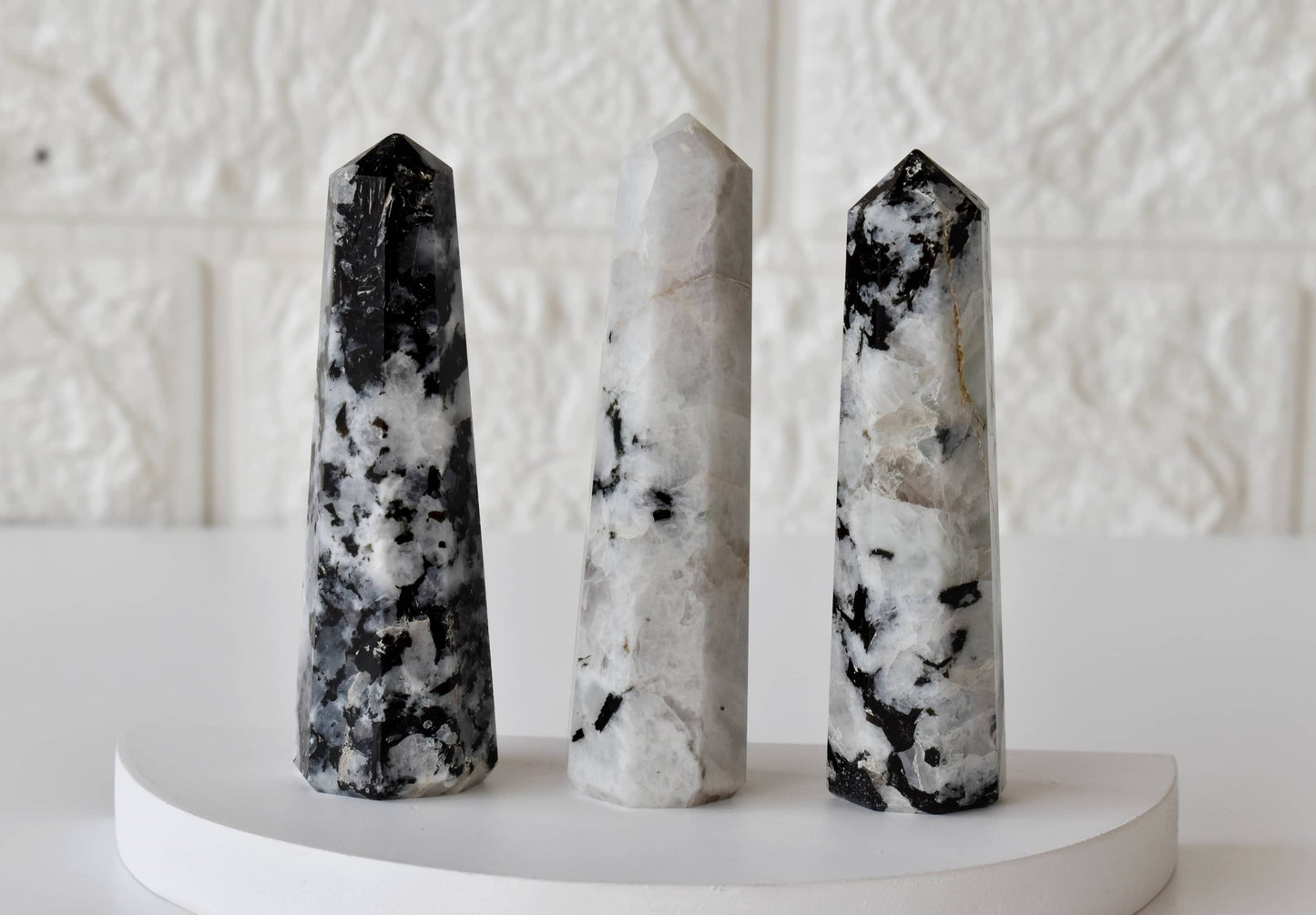 1kg Rainbow Moonstone Obelisk Tower Point (8-10Pcs)