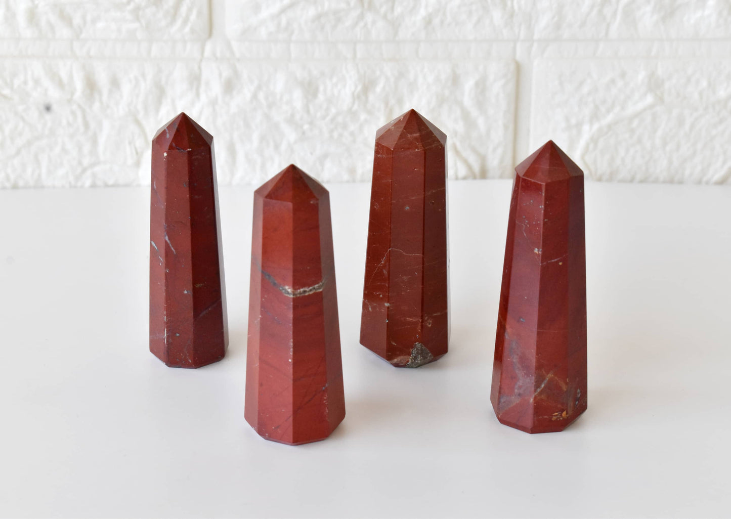 1kg Red Jasper Obelisk Tower Point (11-13Pcs)