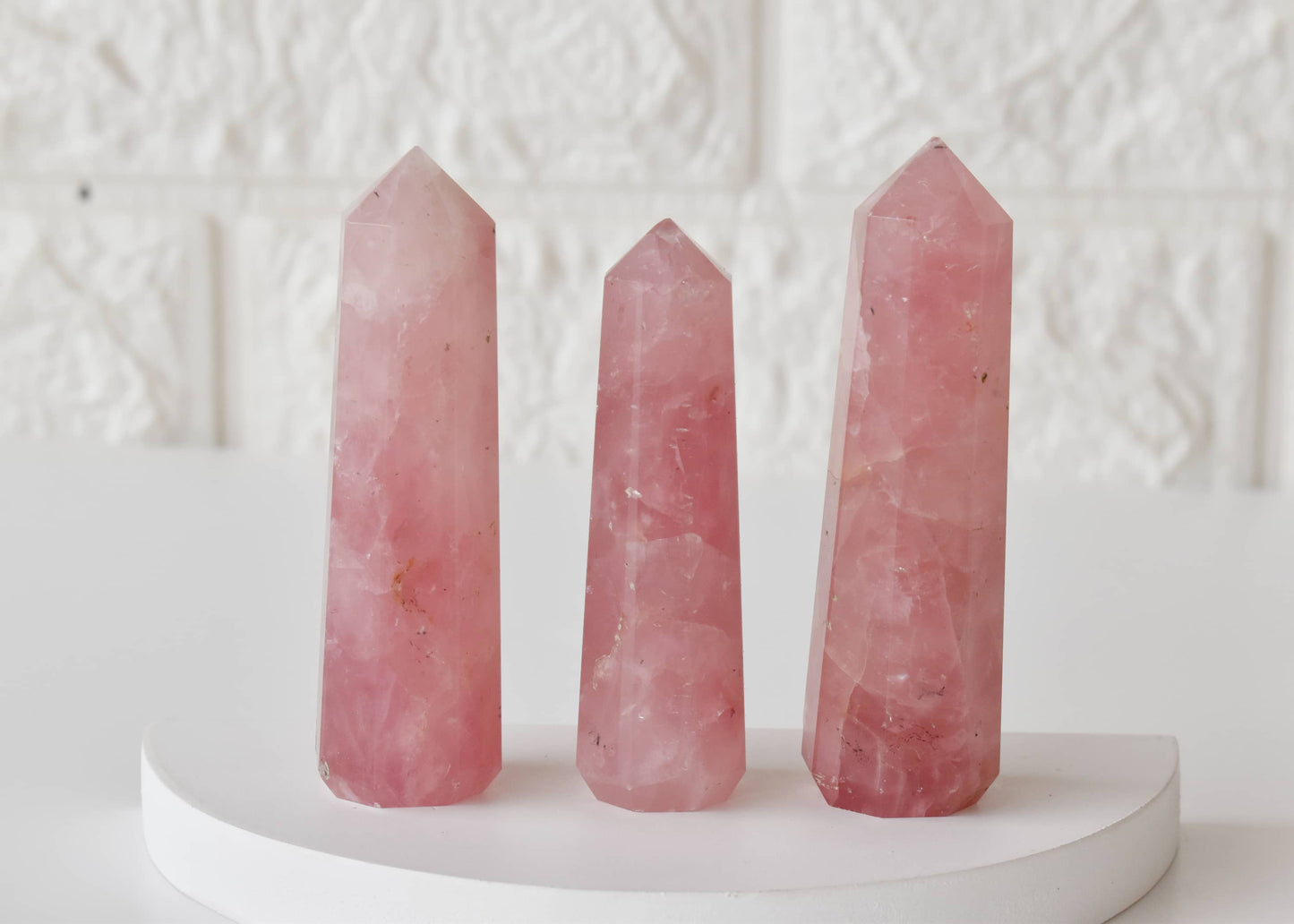 1kg Rose Quartz Obelisk Tower Point (12-14Pcs)