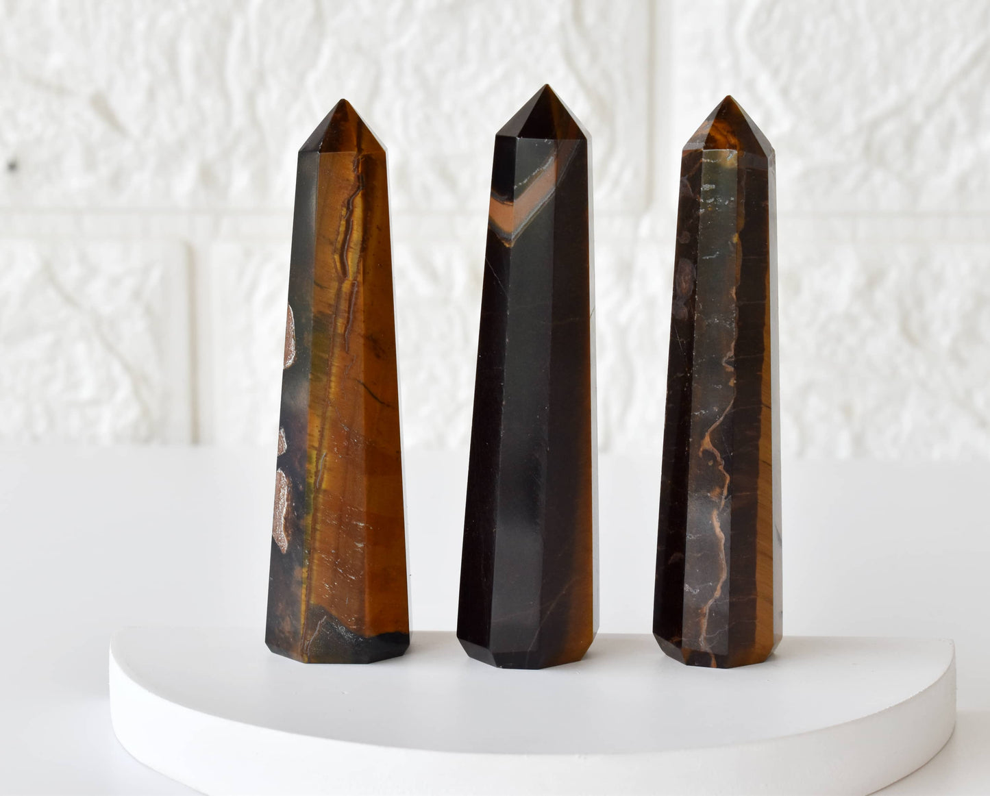 1kg Tiger Eye Obelisk Tower Point (11-13Pcs)