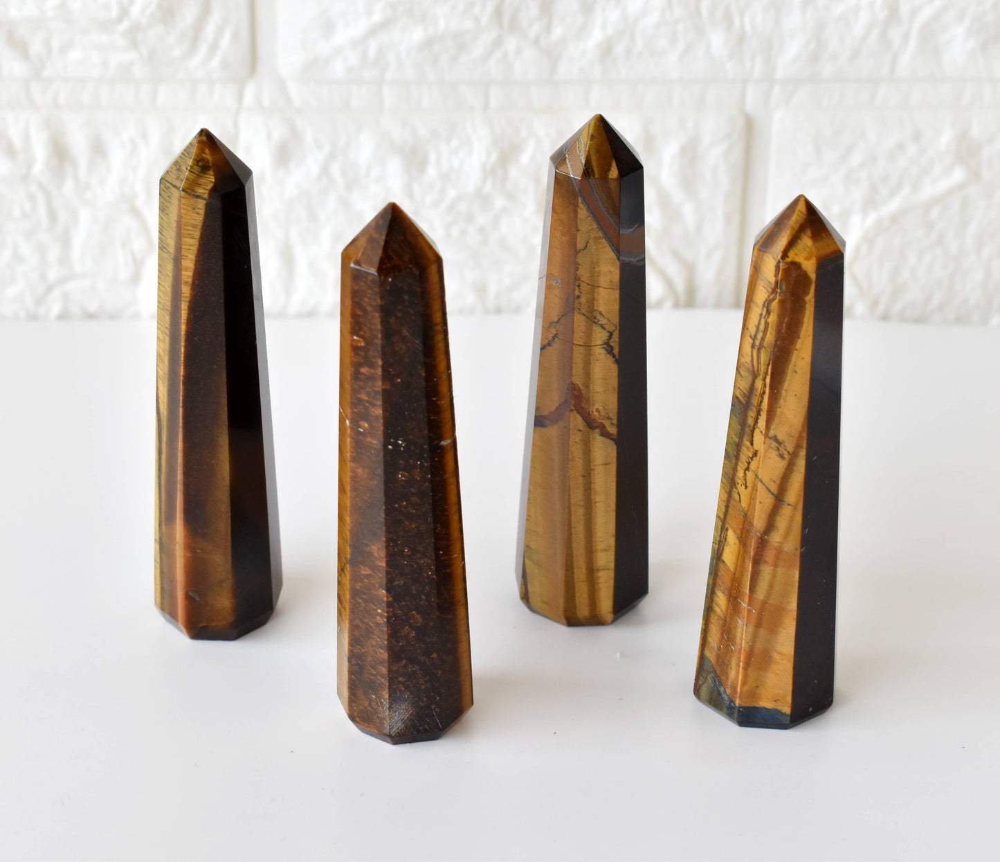 1kg Tiger Eye Obelisk Tower Point (11-13Pcs)