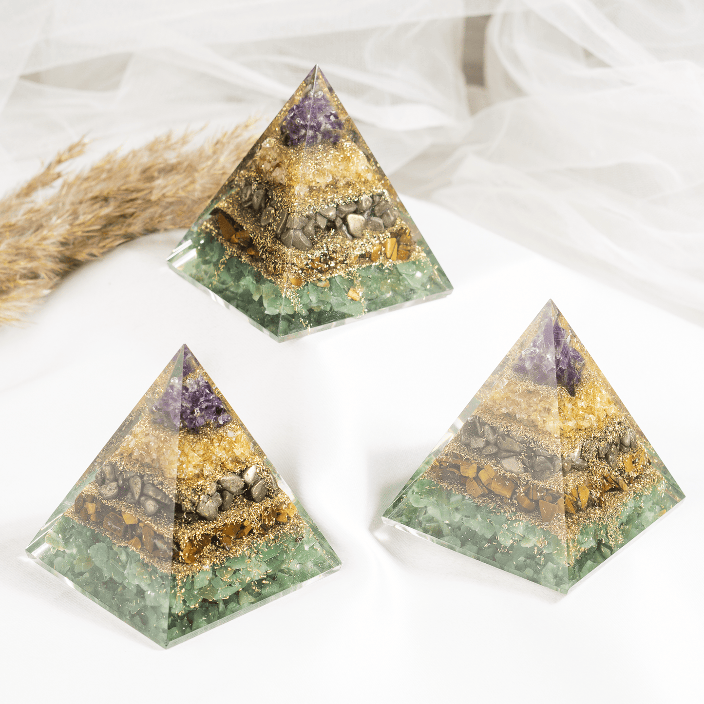 Orgone Pyramid |  Money Magnet Pyramid | Crystal Energy Pyramid