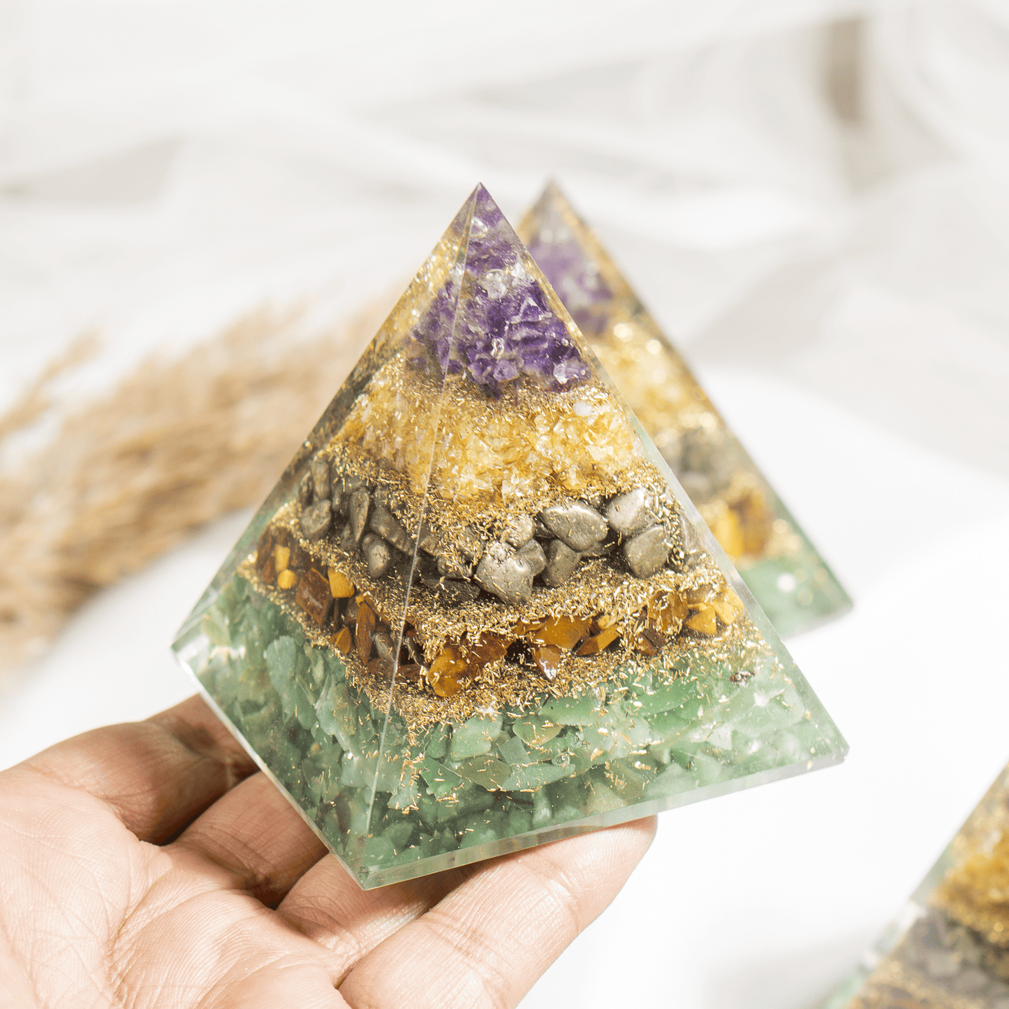 Orgone Pyramid |  Money Magnet Pyramid | Crystal Energy Pyramid