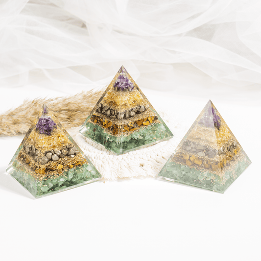 Orgone Pyramid |  Money Magnet Pyramid | Crystal Energy Pyramid
