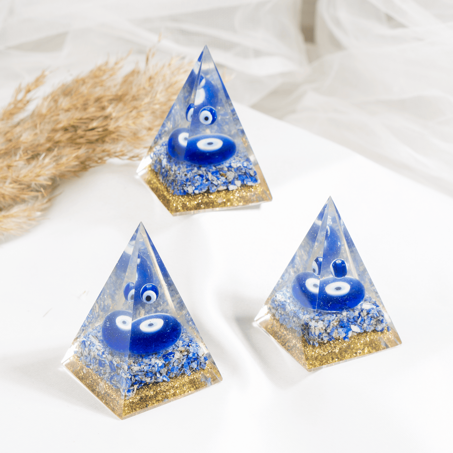 Evil Eye With Lapis Lazuli Orgone pyramid