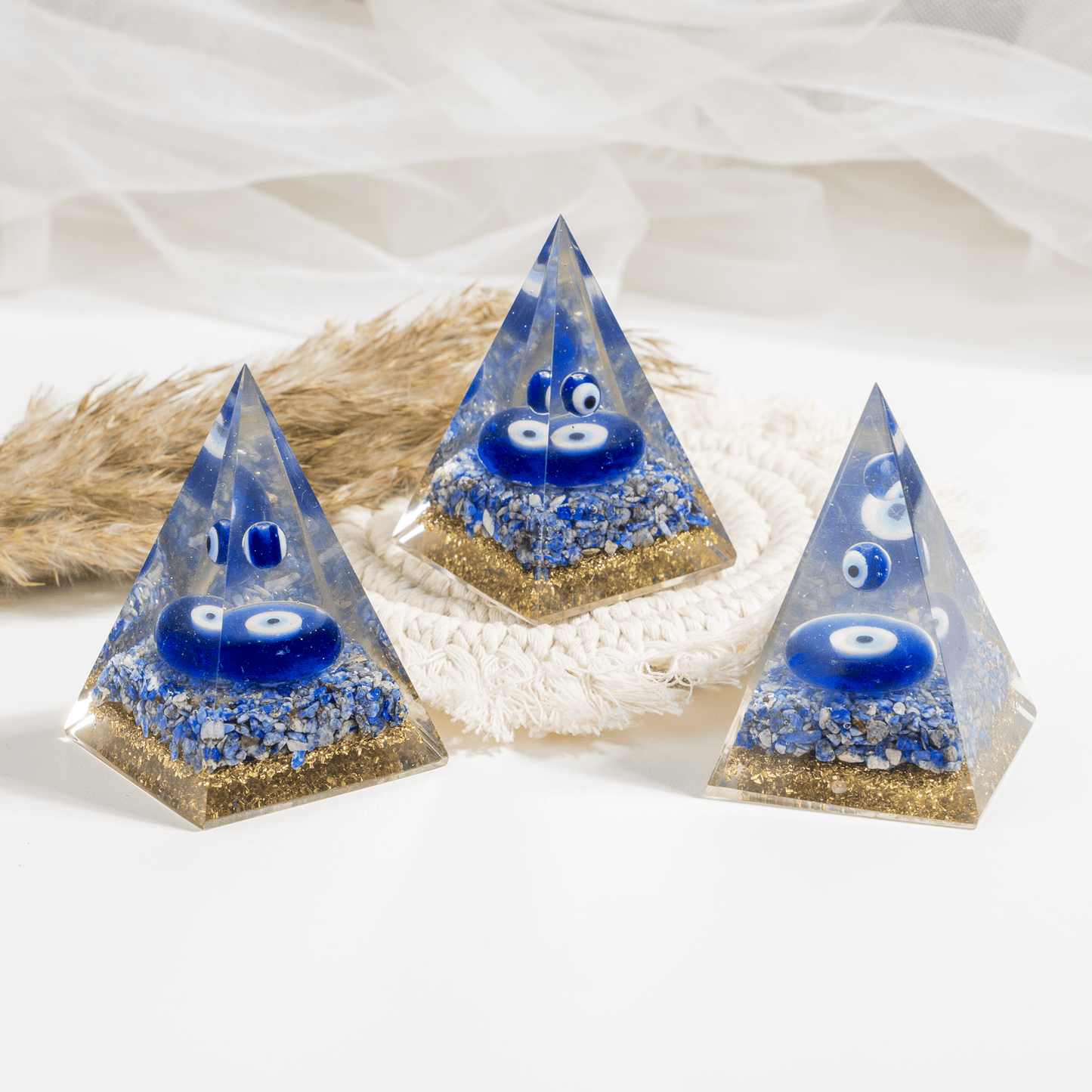 Evil Eye With Lapis Lazuli Orgone pyramid