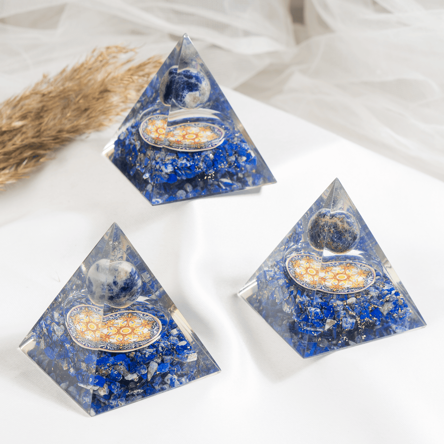 Orgone Pyramid | Lapis Lazuli Pyramid | Crystal Energy Pyramid