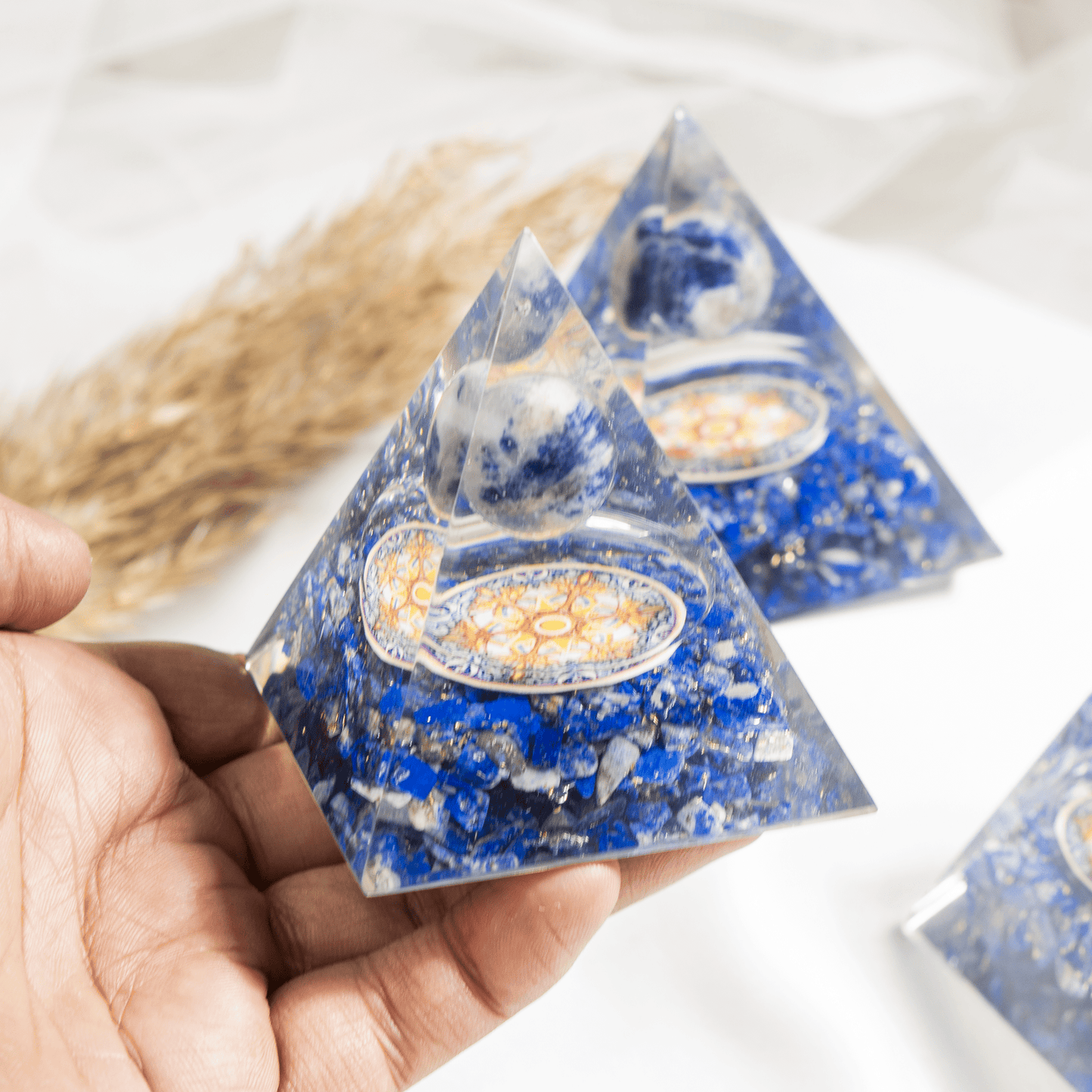 Orgone Pyramid | Lapis Lazuli Pyramid | Crystal Energy Pyramid
