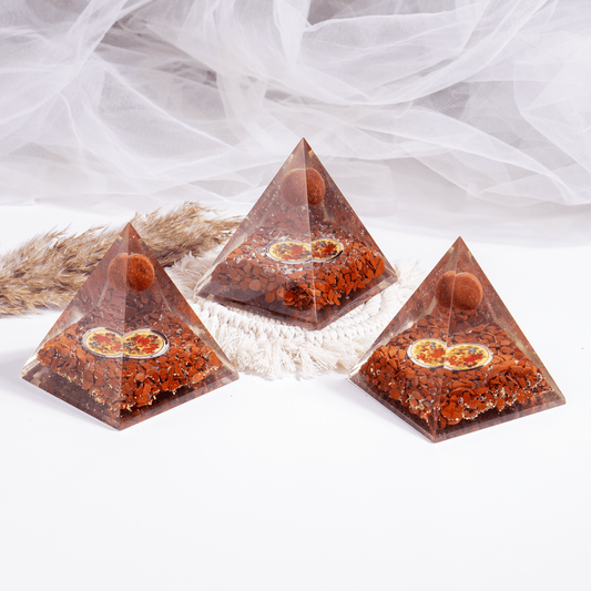 Orgone Pyramid | Red Jasper Pyramid | Crystal Energy Pyramid