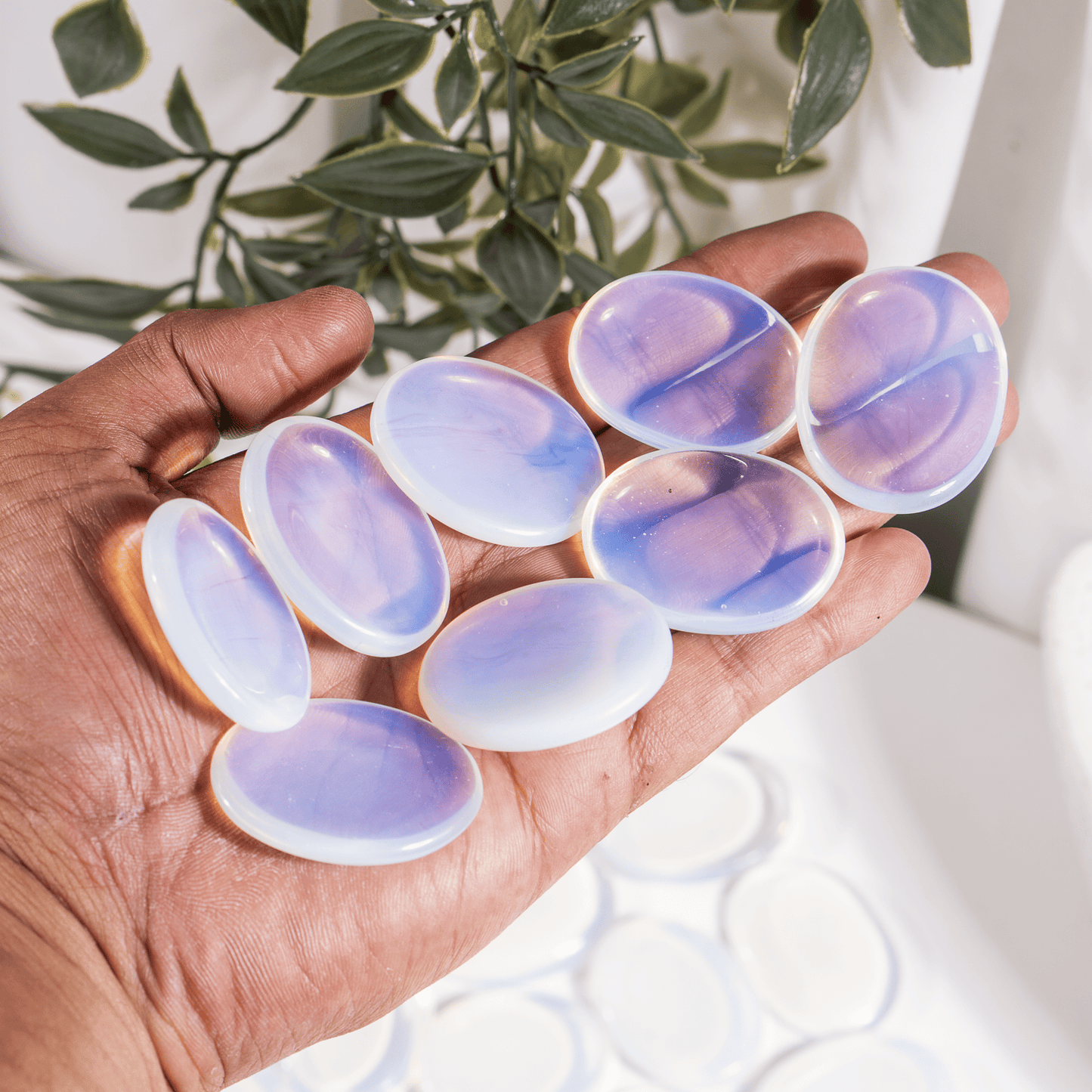 Synthetic Opal Worry Stones