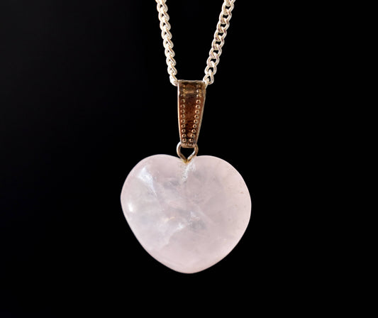 Rose Quartz Heart Pendant