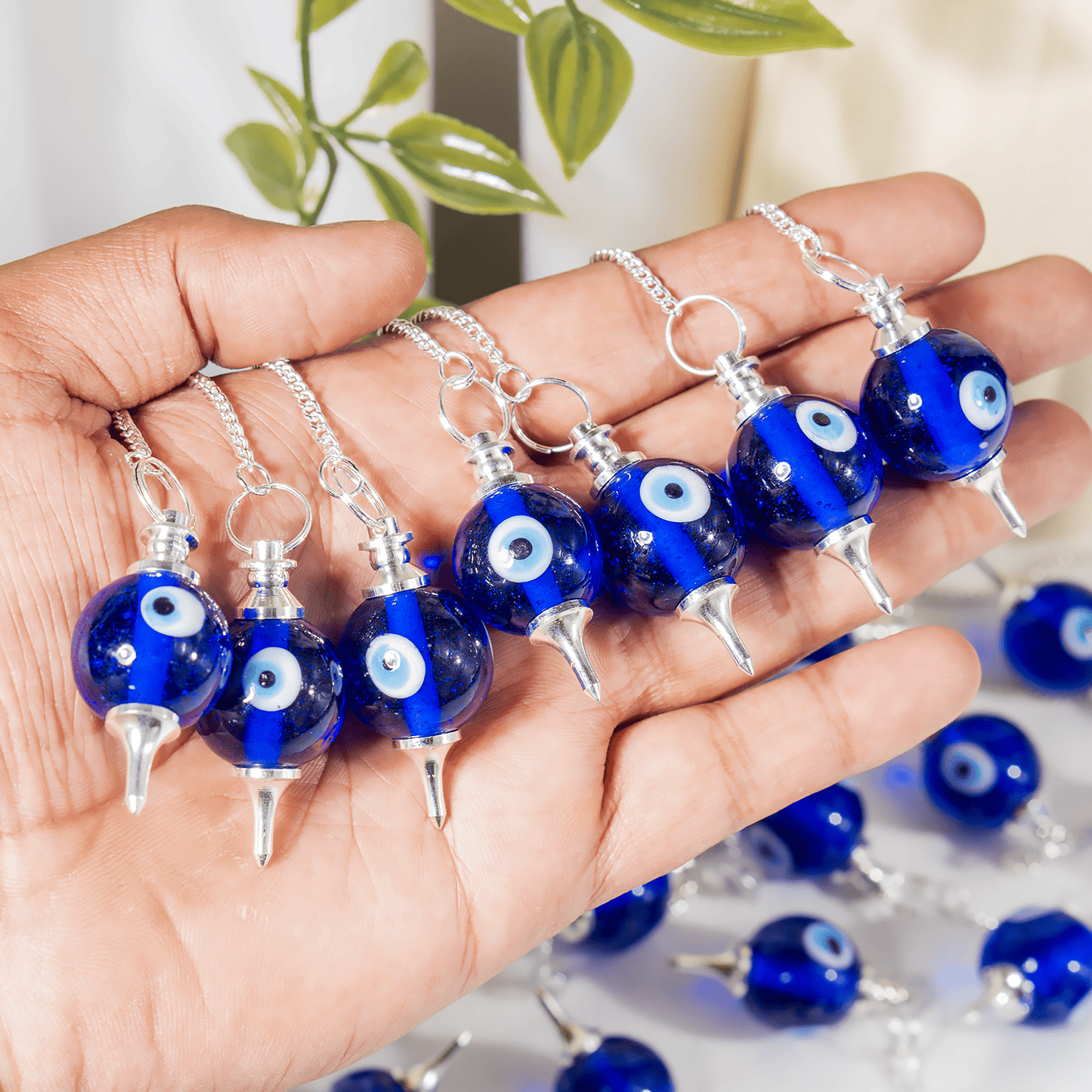 Evil Eye Ball Crystal Pendulum