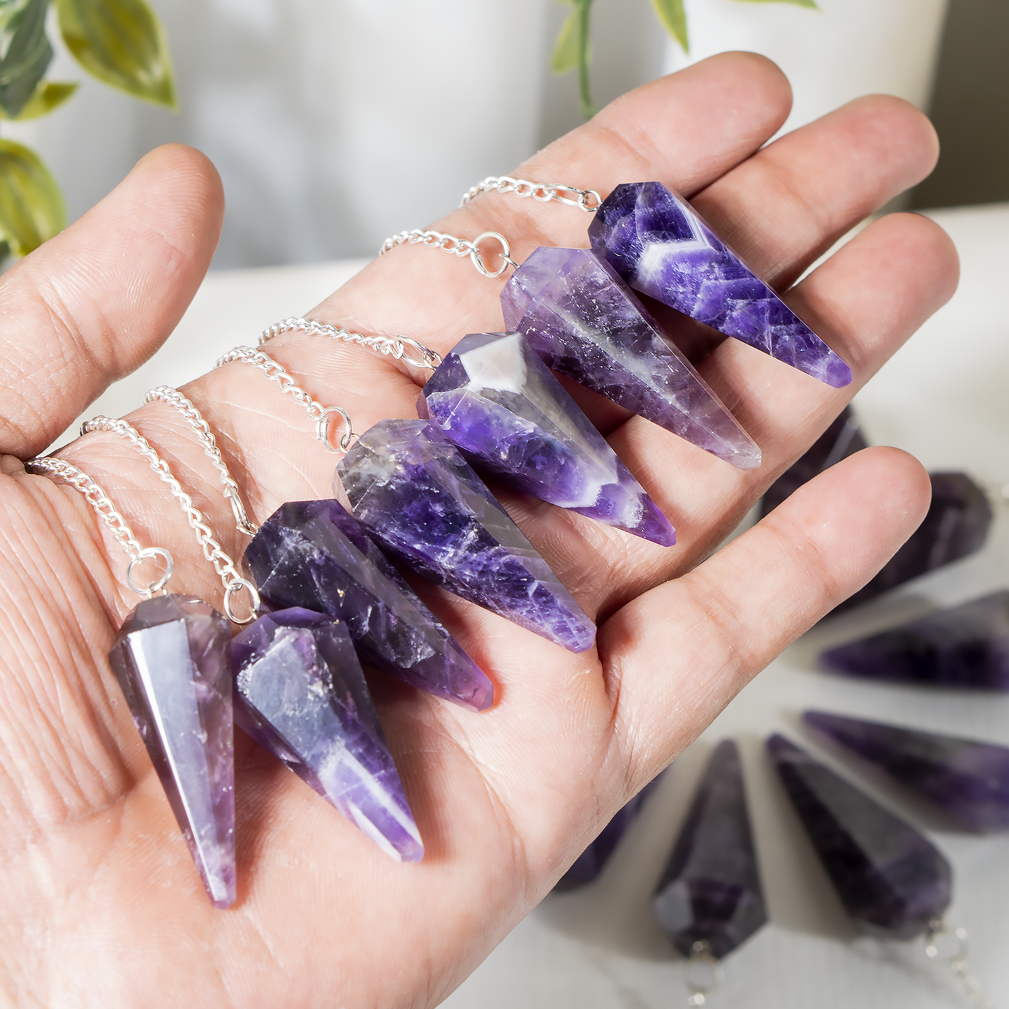 Amethyst Crystal Pendulum