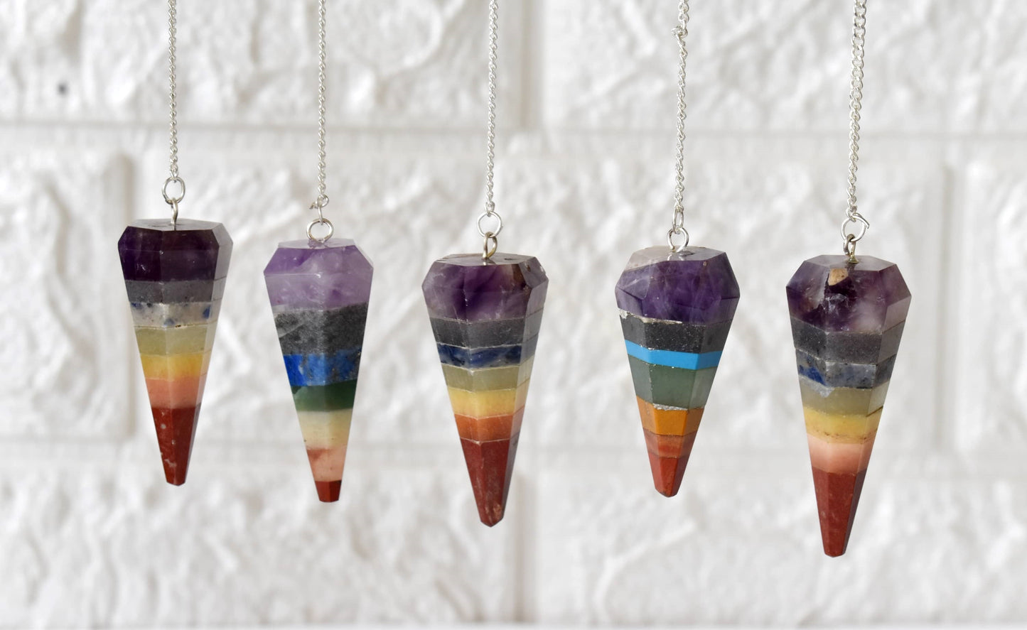 Bonded Chakra Crystal Pendulum