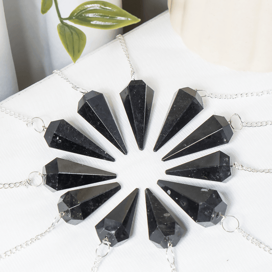 Black Tourmaline Crystal Pendulum