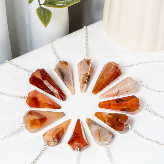 Carnelian Crystal Pendulum