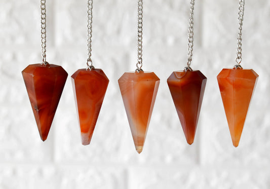 Carnelian Crystal Pendulum