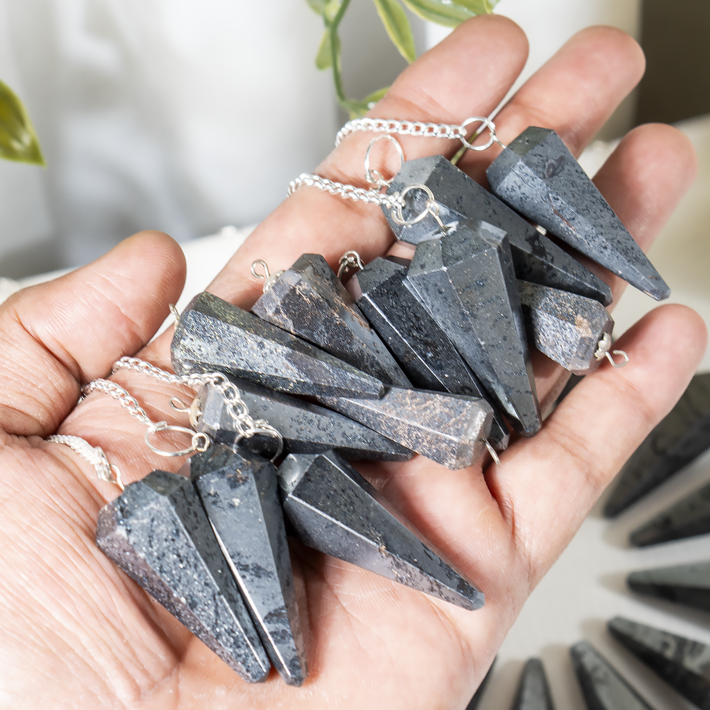 Hematite Crystal Pendulum