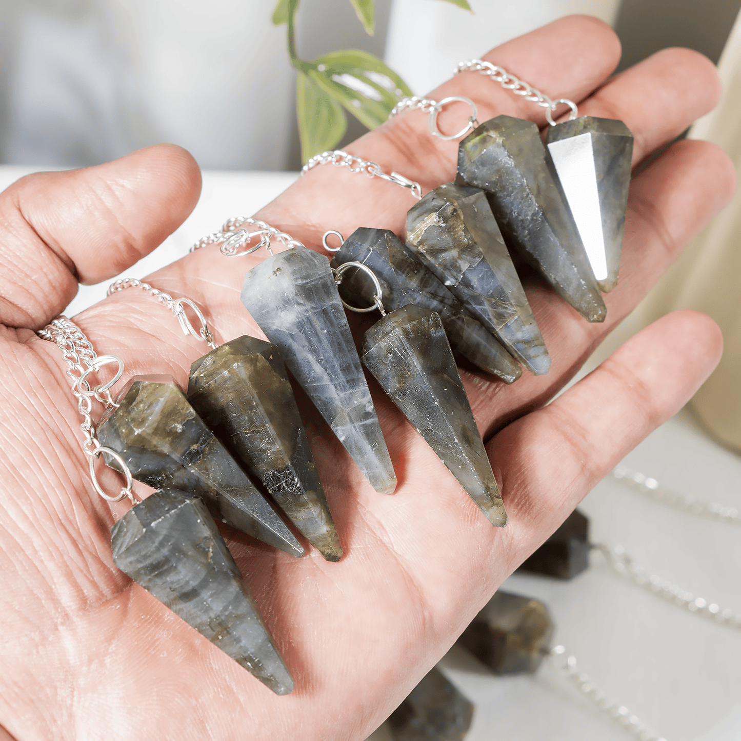 Labradorite Crystal Pendulum