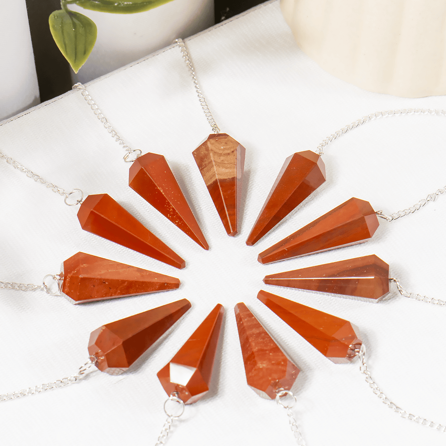Red Jasper Crystal Pendulum