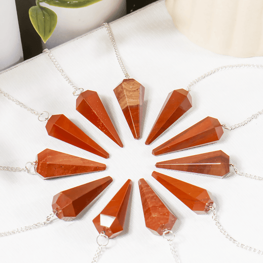 Red Jasper Crystal Pendulum