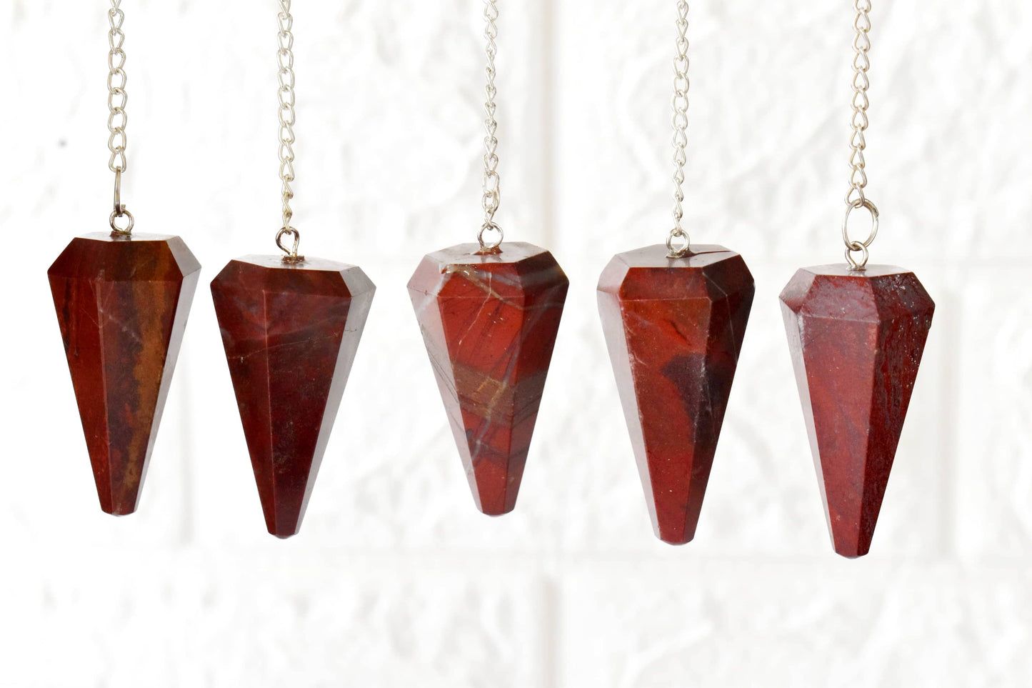 Red Jasper Crystal Pendulum